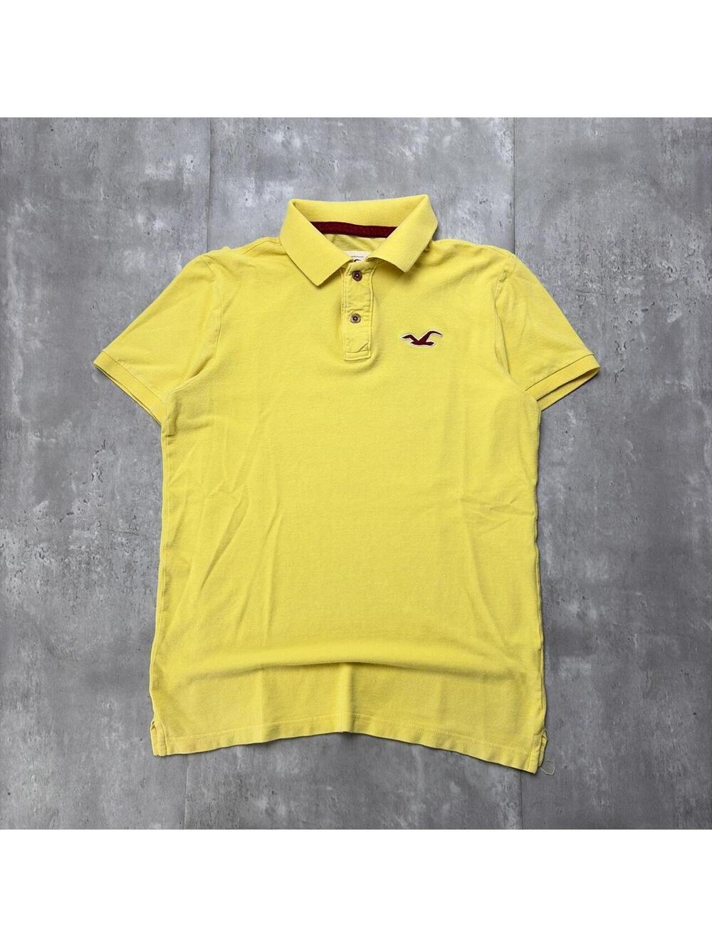 Y2K Yellow Hollister Surf Grunge Skater Polo Shirt